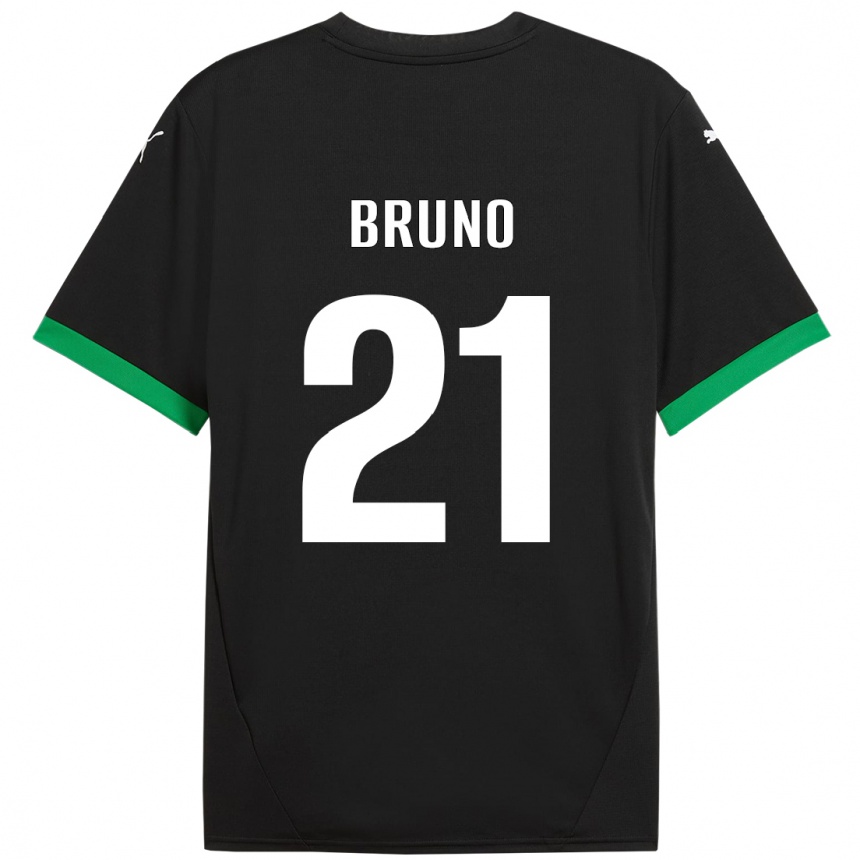 Kids Football Kevin Bruno #21 Black Dark Green Home Jersey 2024/25 T-Shirt Australia