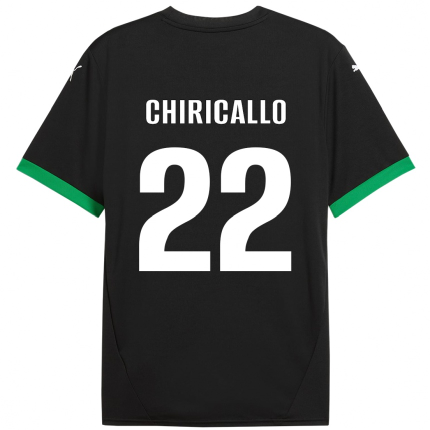 Kids Football Giovanni Chiricallo #22 Black Dark Green Home Jersey 2024/25 T-Shirt Australia