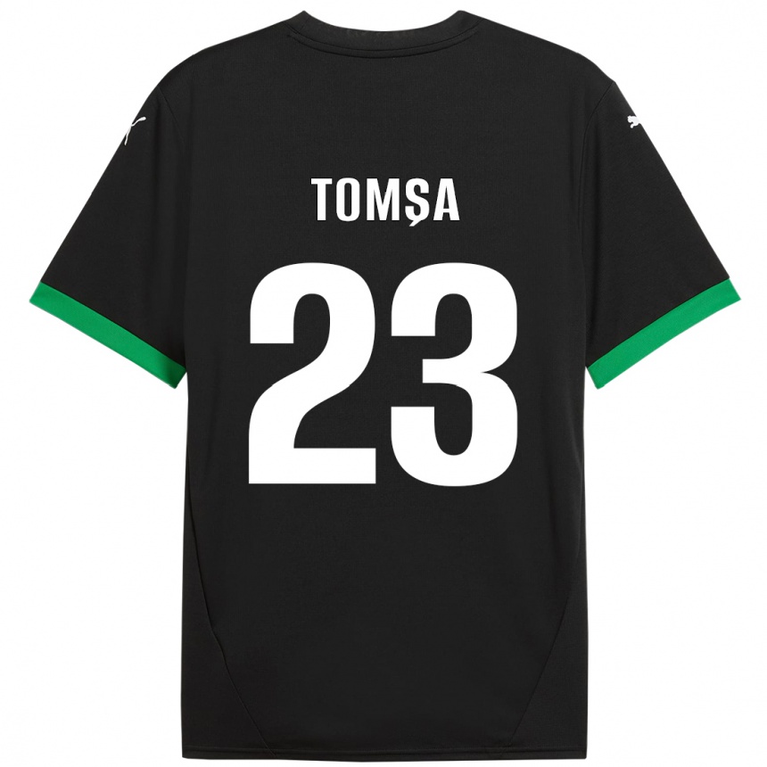 Kids Football Troy Tomșa #23 Black Dark Green Home Jersey 2024/25 T-Shirt Australia