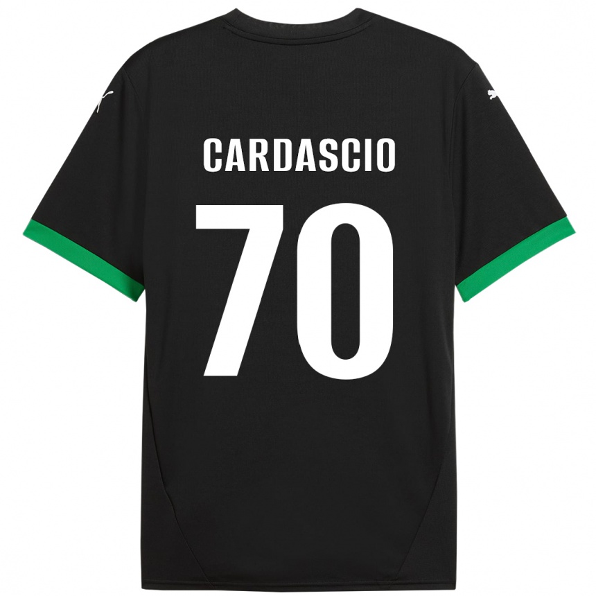 Kids Football Alessandro Cardascio #70 Black Dark Green Home Jersey 2024/25 T-Shirt Australia