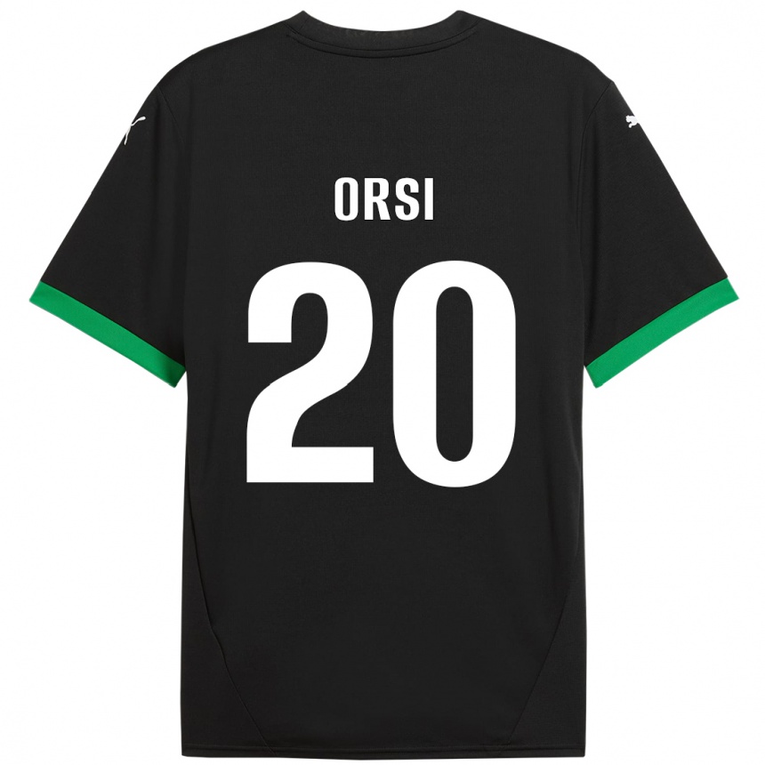 Kids Football Benedetta Orsi #20 Black Dark Green Home Jersey 2024/25 T-Shirt Australia