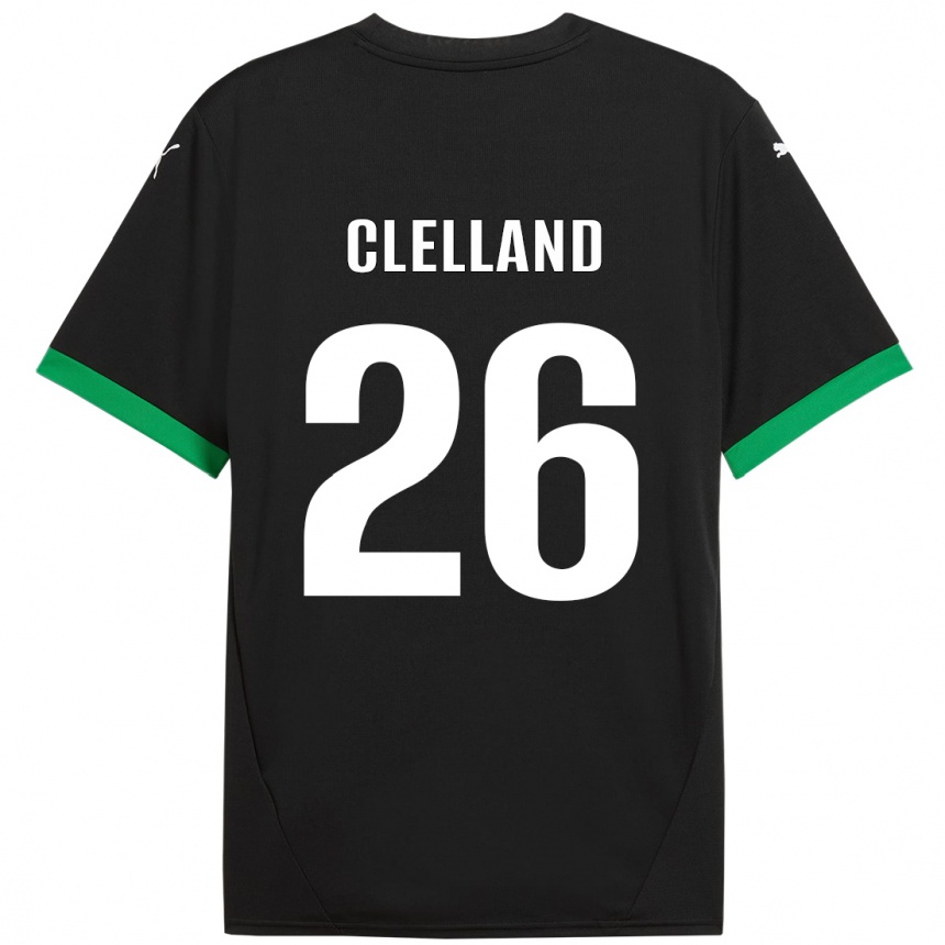 Kids Football Lana Clelland #26 Black Dark Green Home Jersey 2024/25 T-Shirt Australia