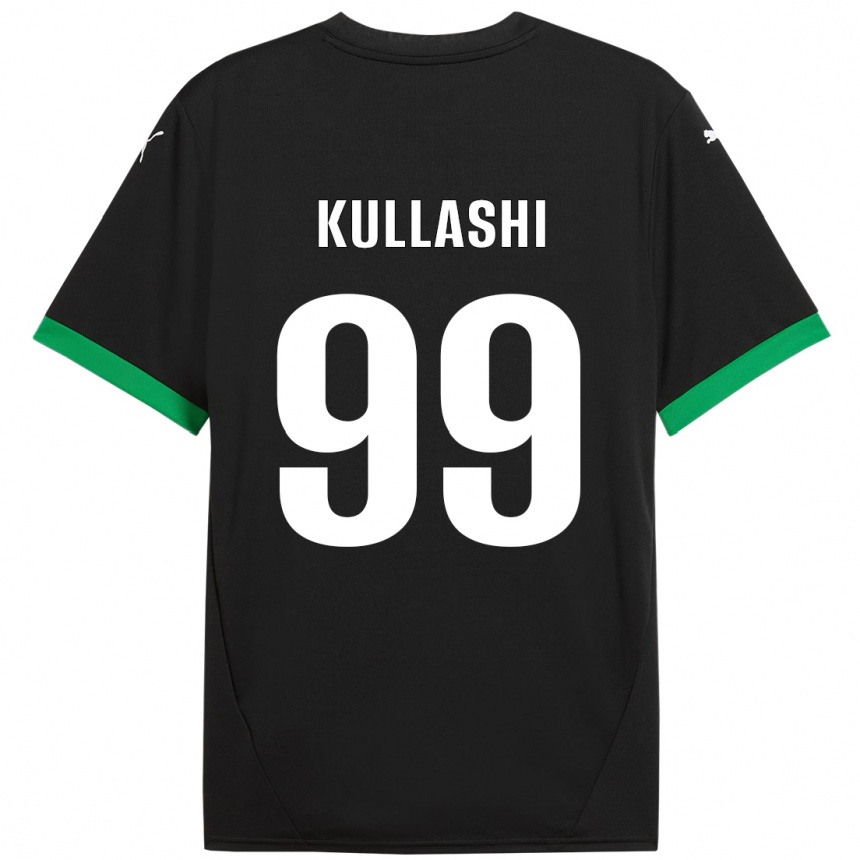 Kids Football Loreta Kullashi #99 Black Dark Green Home Jersey 2024/25 T-Shirt Australia