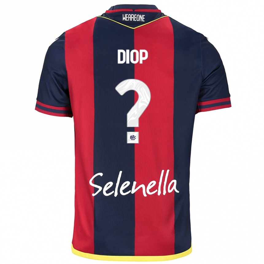 Kids Football Saer Diop #0 Red Royal Blue Home Jersey 2024/25 T-Shirt Australia