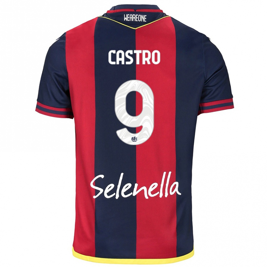 Kids Football Santiago Castro #9 Red Royal Blue Home Jersey 2024/25 T-Shirt Australia