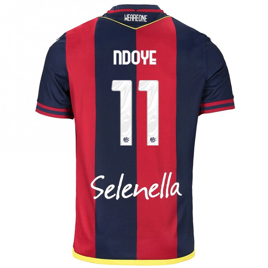 Kids Football Dan Ndoye #11 Red Royal Blue Home Jersey 2024/25 T-Shirt Australia