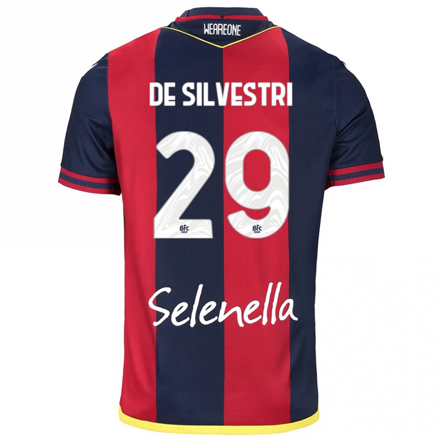 Kids Football Lorenzo De Silvestri #29 Red Royal Blue Home Jersey 2024/25 T-Shirt Australia