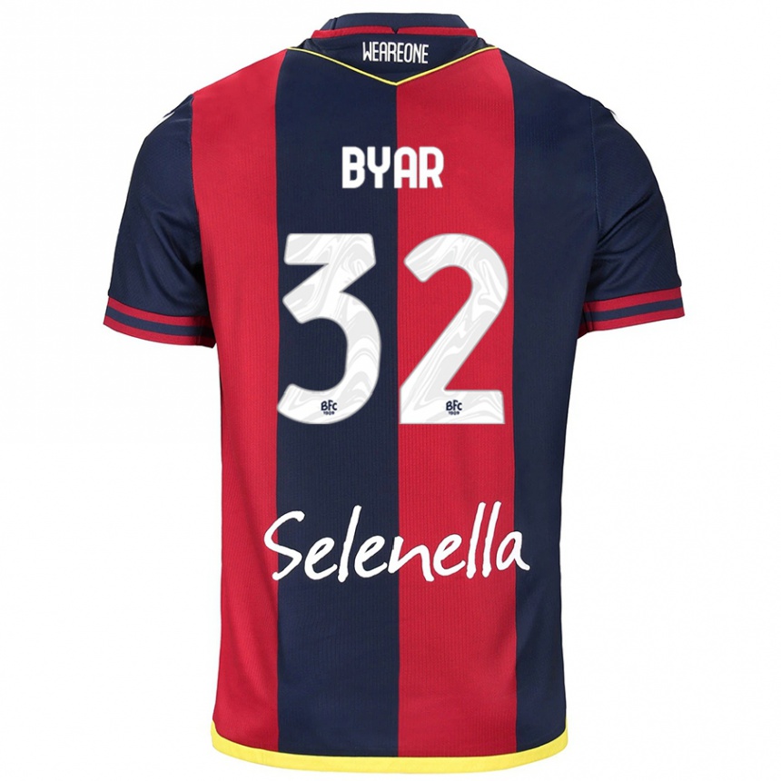 Kids Football Naïm Byar #32 Red Royal Blue Home Jersey 2024/25 T-Shirt Australia