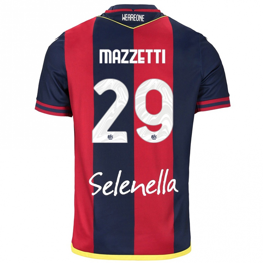 Kids Football Gabriele Mazzetti #29 Red Royal Blue Home Jersey 2024/25 T-Shirt Australia