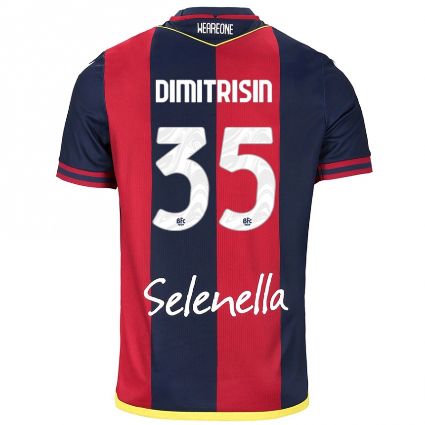 Kids Football Danila Dimitrișin #35 Red Royal Blue Home Jersey 2024/25 T-Shirt Australia