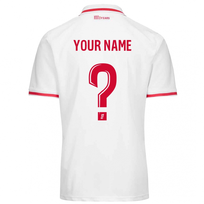 Kids Football Your Name #0 White Red Home Jersey 2024/25 T-Shirt Australia