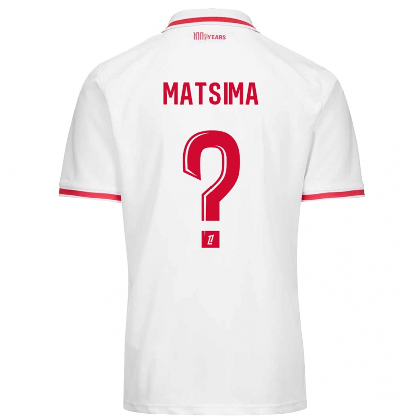 Kids Football Chrislain Matsima #0 White Red Home Jersey 2024/25 T-Shirt Australia