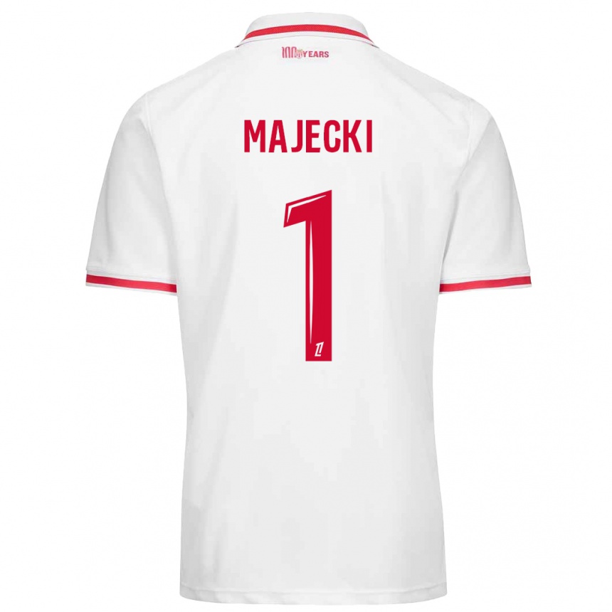 Kids Football Radoslaw Majecki #1 White Red Home Jersey 2024/25 T-Shirt Australia