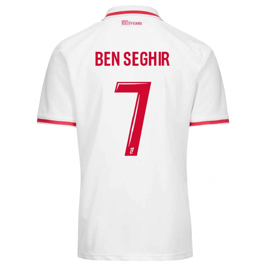 Kids Football Eliesse Ben Seghir #7 White Red Home Jersey 2024/25 T-Shirt Australia