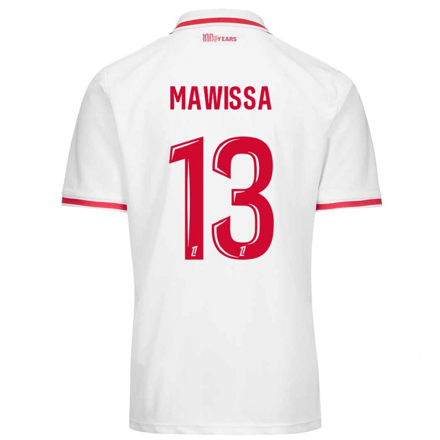 Kids Football Christian Mawissa Elebi #13 White Red Home Jersey 2024/25 T-Shirt Australia