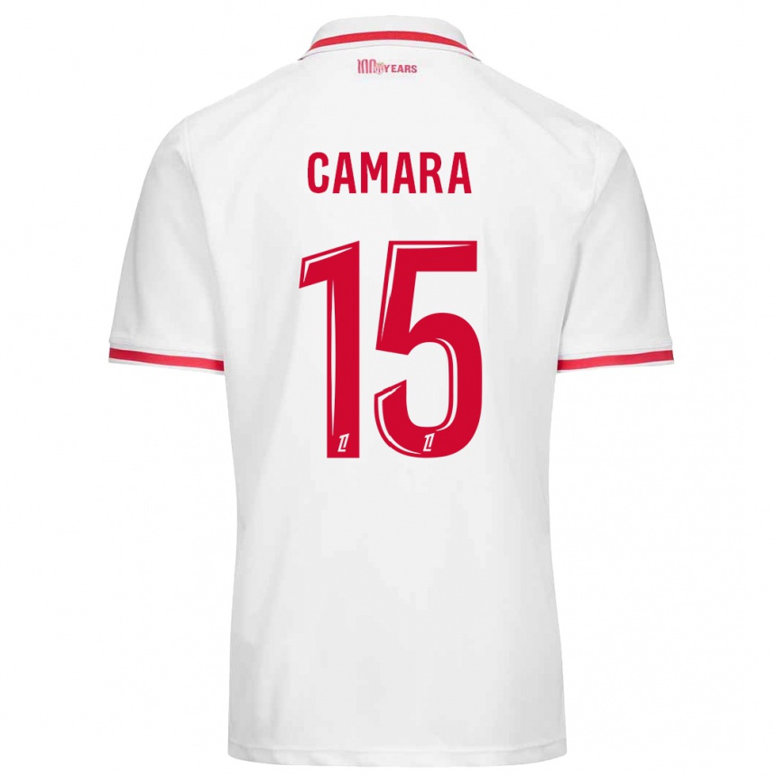 Kids Football Lamine Camara #15 White Red Home Jersey 2024/25 T-Shirt Australia