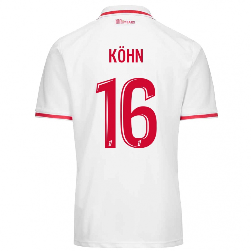 Kids Football Philipp Köhn #16 White Red Home Jersey 2024/25 T-Shirt Australia