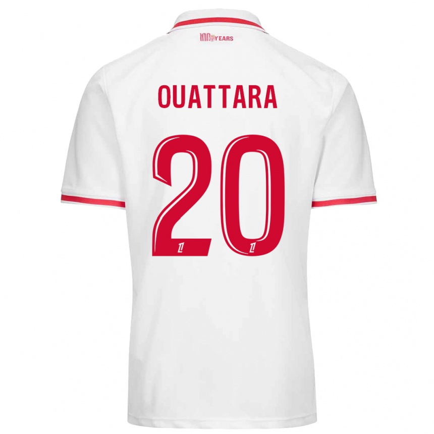 Kids Football Kassoum Ouattara #20 White Red Home Jersey 2024/25 T-Shirt Australia