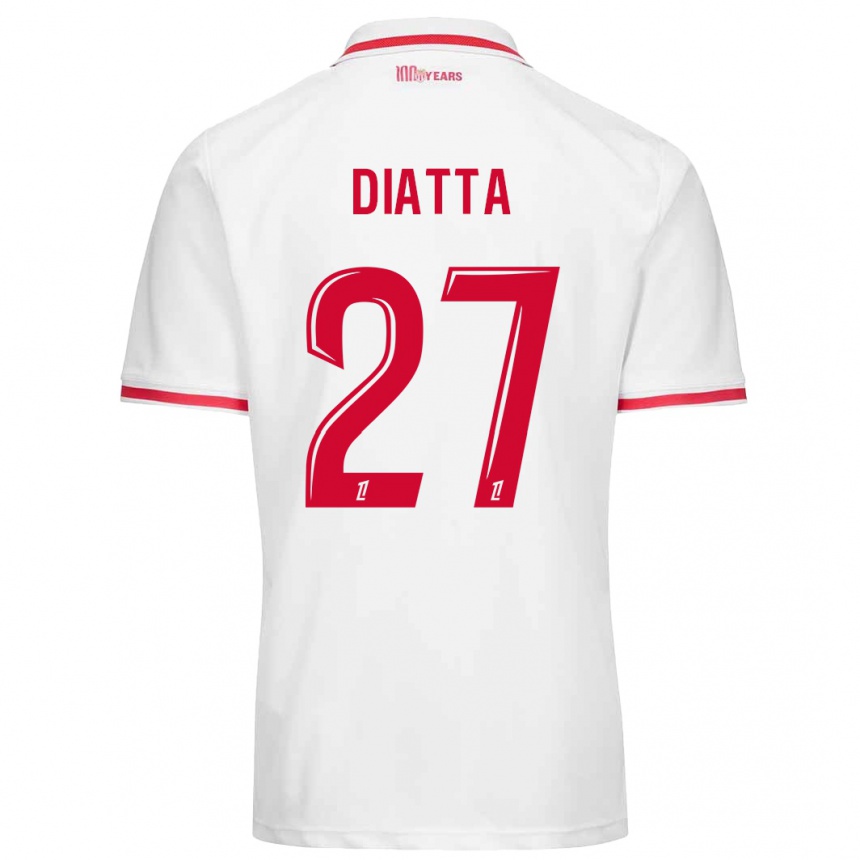 Kids Football Krépin Diatta #27 White Red Home Jersey 2024/25 T-Shirt Australia