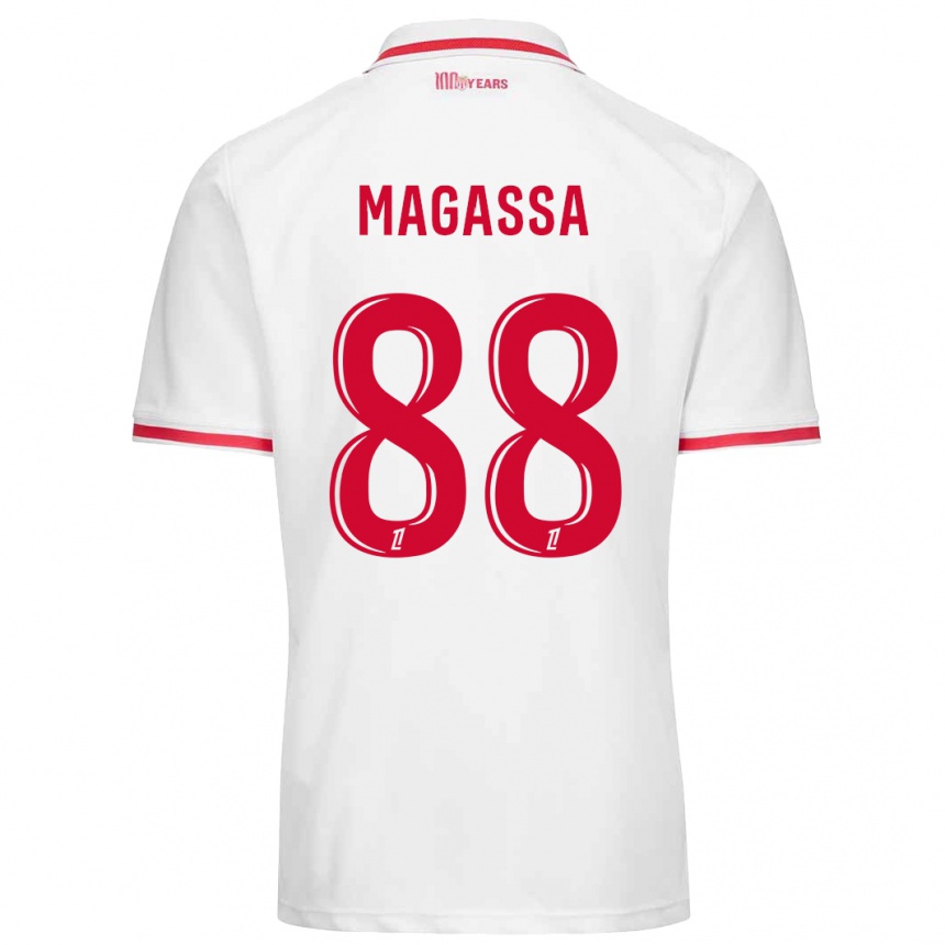 Kids Football Soungoutou Magassa #88 White Red Home Jersey 2024/25 T-Shirt Australia