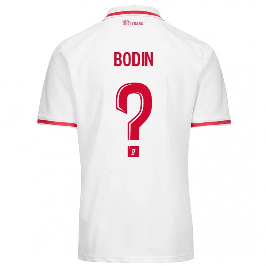 Kids Football Hugo Bodin #0 White Red Home Jersey 2024/25 T-Shirt Australia