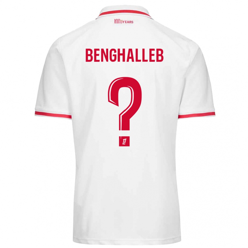 Kids Football Adam Benghalleb #0 White Red Home Jersey 2024/25 T-Shirt Australia