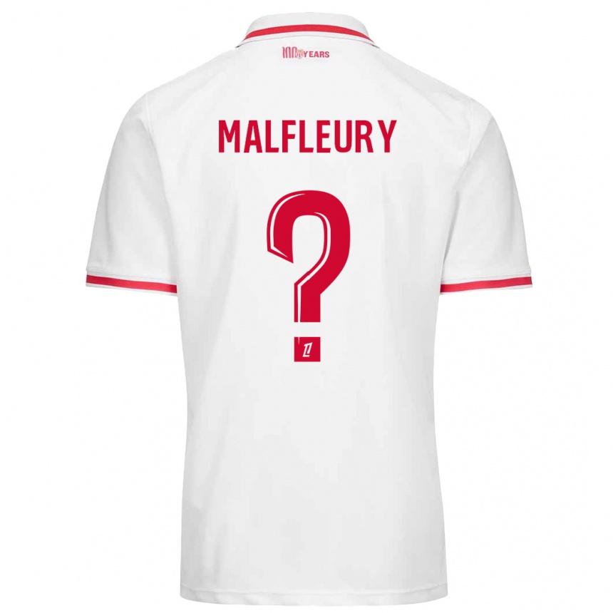 Kids Football Geoffrey Malfleury #0 White Red Home Jersey 2024/25 T-Shirt Australia