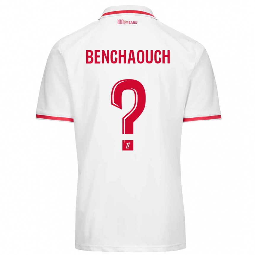 Kids Football Yanis Benchaouch #0 White Red Home Jersey 2024/25 T-Shirt Australia