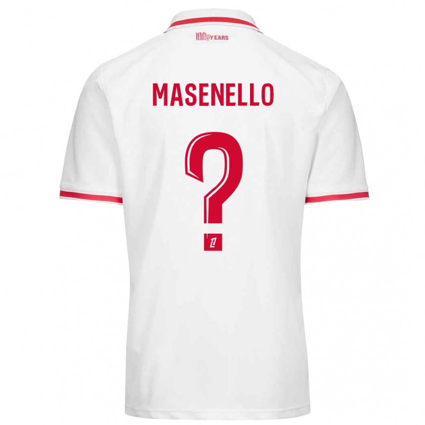 Kids Football Tristan Masenello #0 White Red Home Jersey 2024/25 T-Shirt Australia