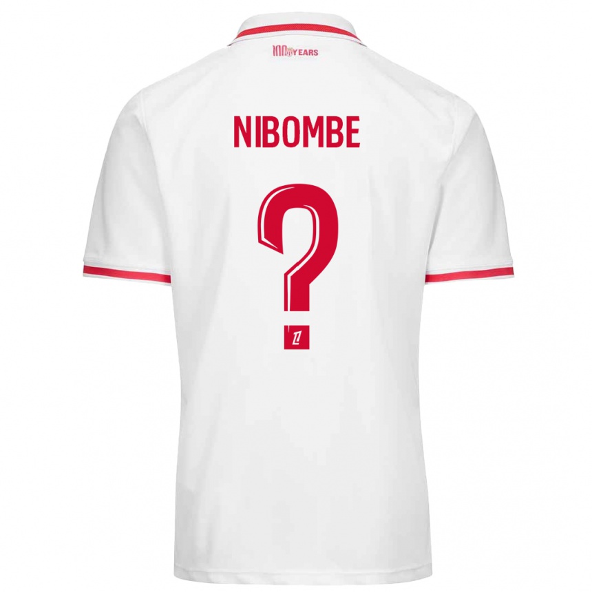 Kids Football Samuel Nibombe #0 White Red Home Jersey 2024/25 T-Shirt Australia