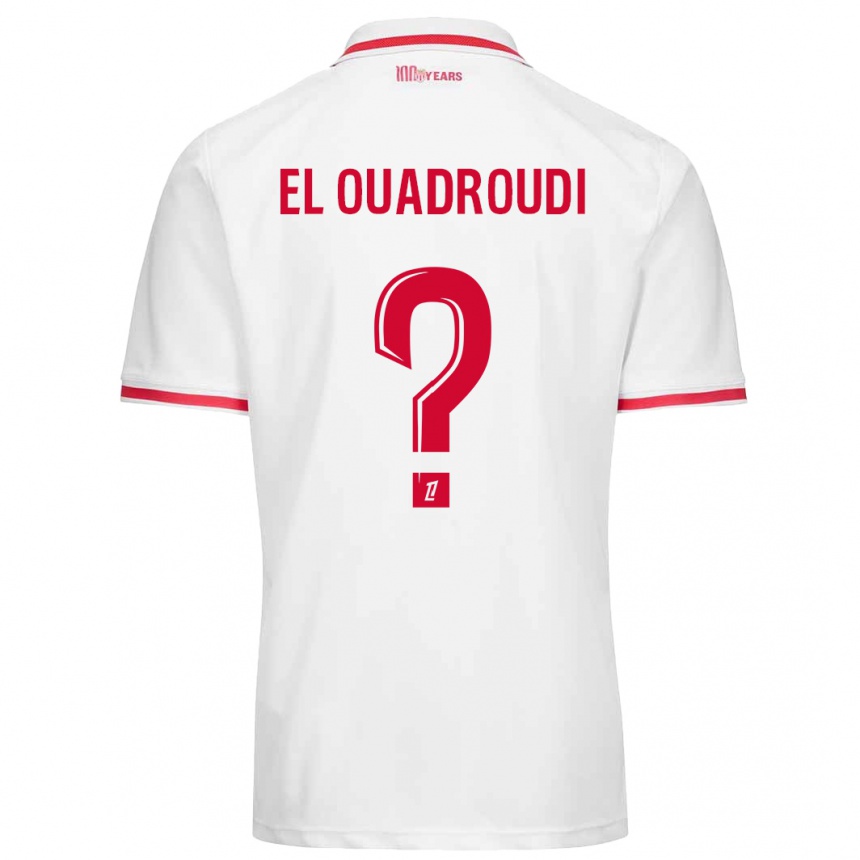 Kids Football Imrane El Ouadroudi #0 White Red Home Jersey 2024/25 T-Shirt Australia