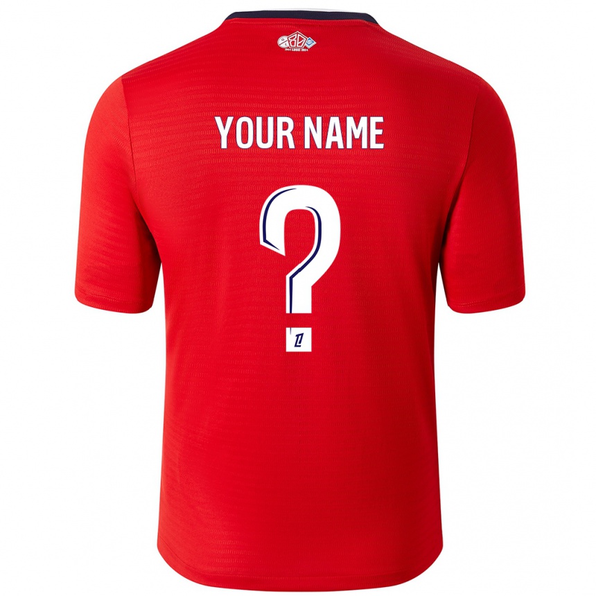 Kids Football Your Name #0 Red White Home Jersey 2024/25 T-Shirt Australia