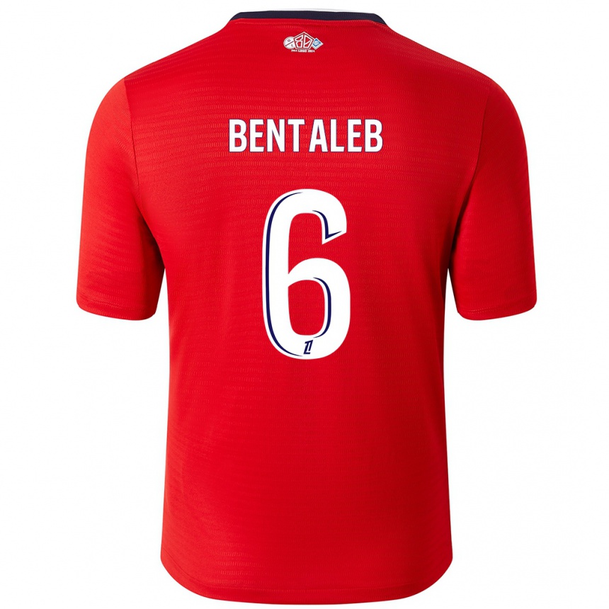 Kids Football Nabil Bentaleb #6 Red White Home Jersey 2024/25 T-Shirt Australia