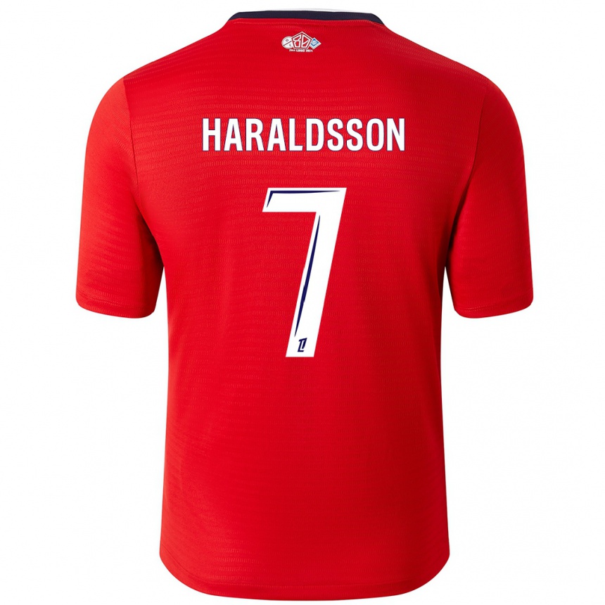 Kids Football Hákon Arnar Haraldsson #7 Red White Home Jersey 2024/25 T-Shirt Australia