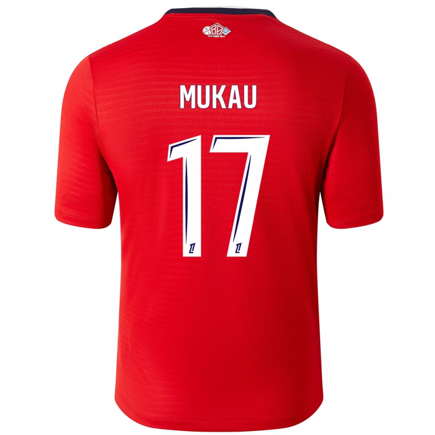 Kids Football Ngal'ayel Mukau #17 Red White Home Jersey 2024/25 T-Shirt Australia