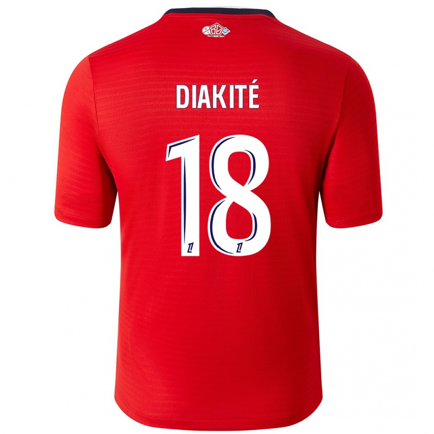 Kids Football Bafodé Diakité #18 Red White Home Jersey 2024/25 T-Shirt Australia