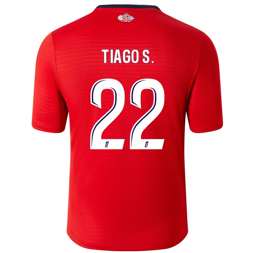 Kids Football Tiago Santos #22 Red White Home Jersey 2024/25 T-Shirt Australia