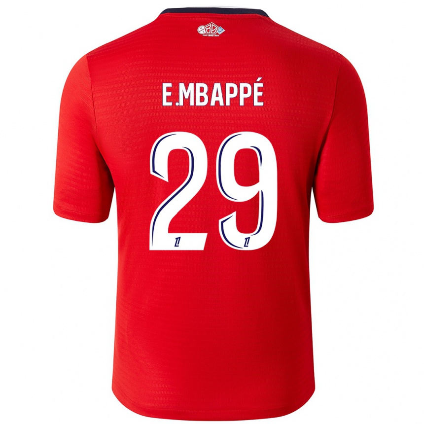 Kids Football Ethan Mbappe #29 Red White Home Jersey 2024/25 T-Shirt Australia