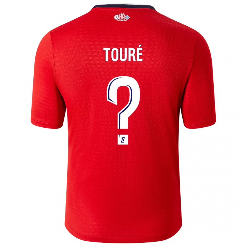 Kids Football Ousmane Touré #0 Red White Home Jersey 2024/25 T-Shirt Australia