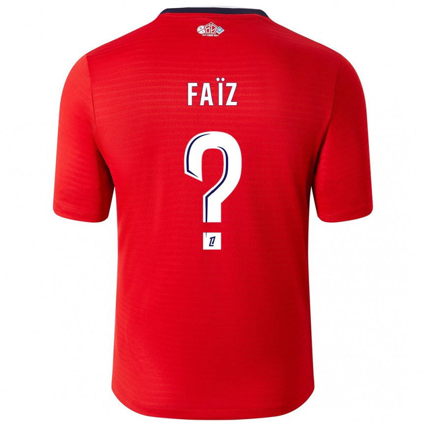 Kids Football Adame Faïz #0 Red White Home Jersey 2024/25 T-Shirt Australia