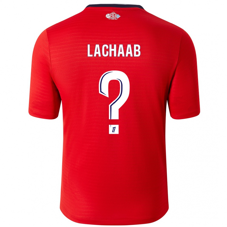 Kids Football Younes Lachaab #0 Red White Home Jersey 2024/25 T-Shirt Australia