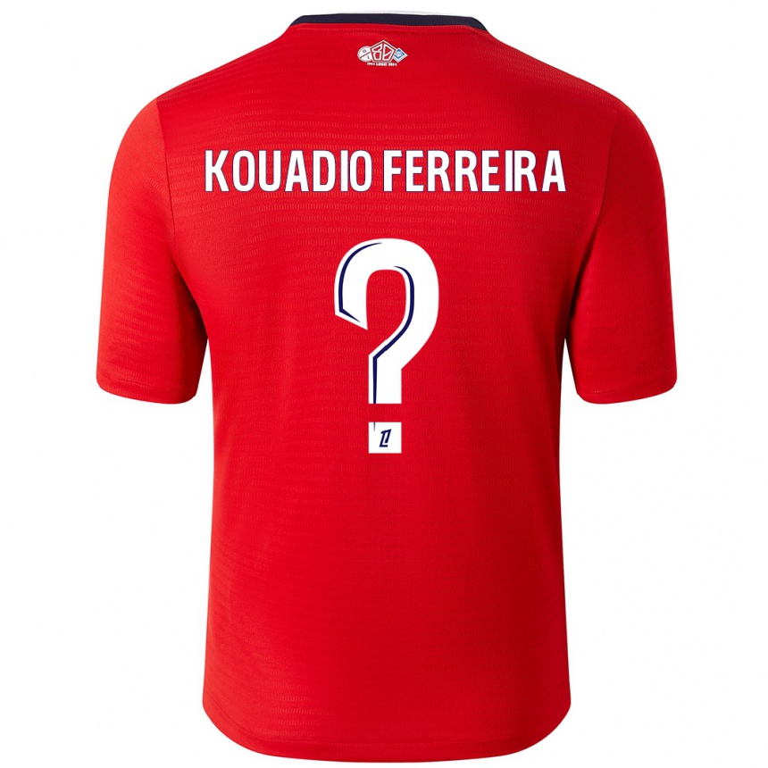 Kids Football Wilfrid Kouadio Ferreira #0 Red White Home Jersey 2024/25 T-Shirt Australia