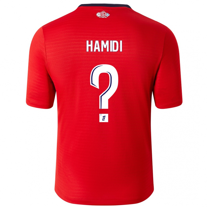 Kids Football Kamel Hamidi #0 Red White Home Jersey 2024/25 T-Shirt Australia