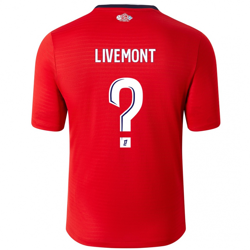 Kids Football Antoine Livemont #0 Red White Home Jersey 2024/25 T-Shirt Australia