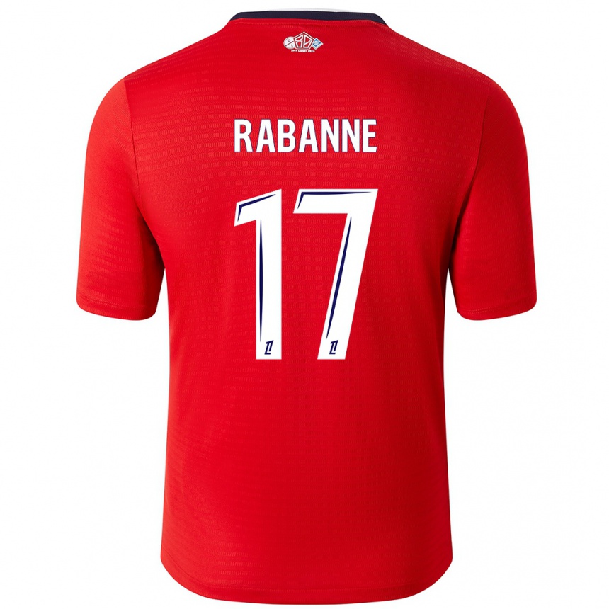 Kids Football Julie Rabanne #17 Red White Home Jersey 2024/25 T-Shirt Australia