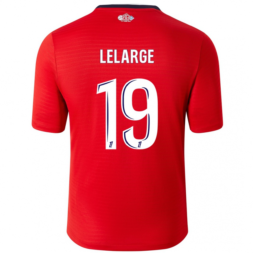 Kids Football Claire Lelarge #19 Red White Home Jersey 2024/25 T-Shirt Australia