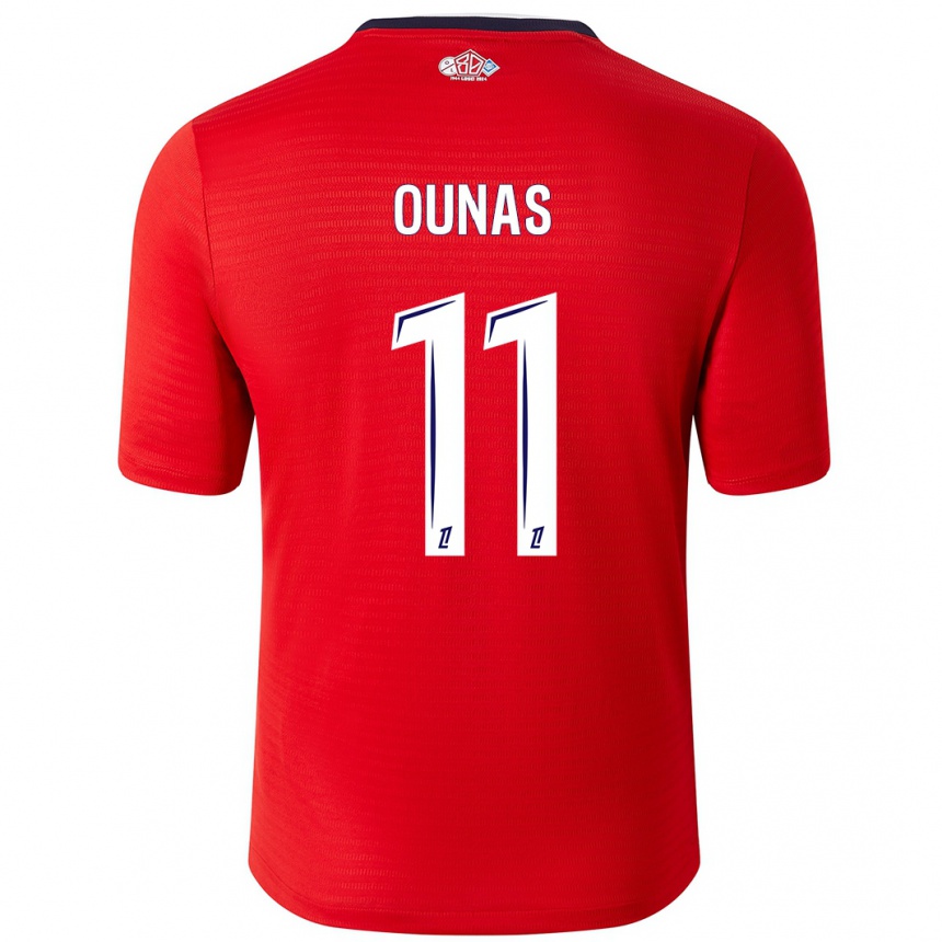 Kids Football Adam Ounas #11 Red White Home Jersey 2024/25 T-Shirt Australia