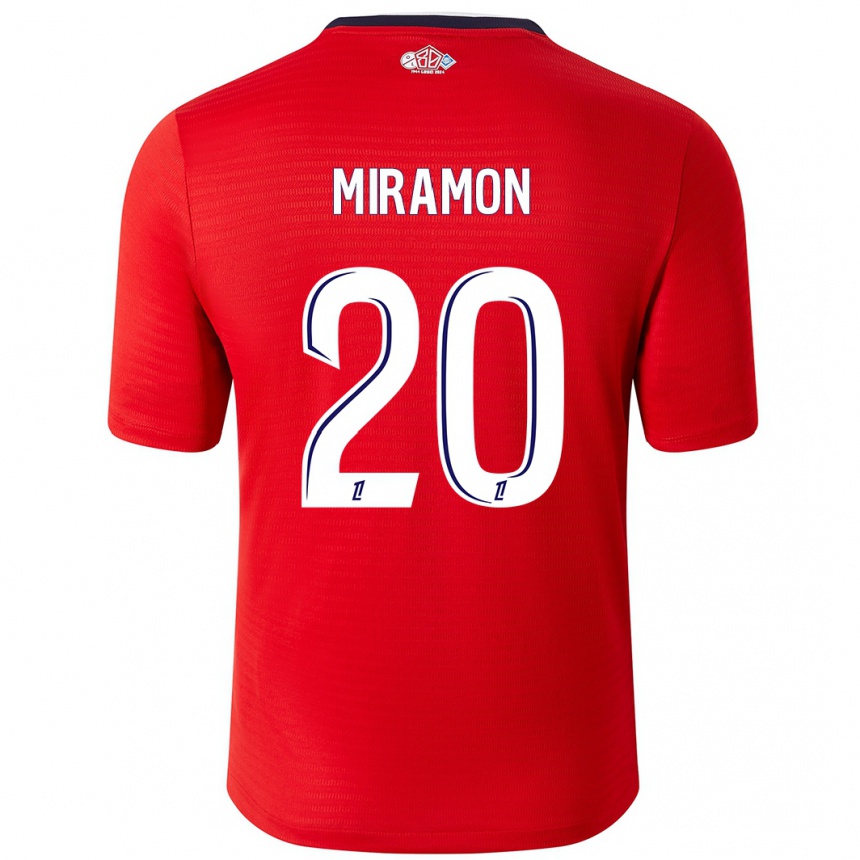 Kids Football Ignacio Miramón #20 Red White Home Jersey 2024/25 T-Shirt Australia