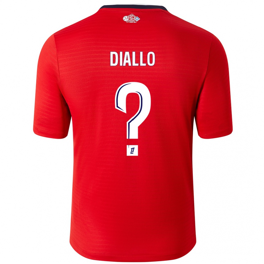 Kids Football Alpha Diallo #0 Red White Home Jersey 2024/25 T-Shirt Australia