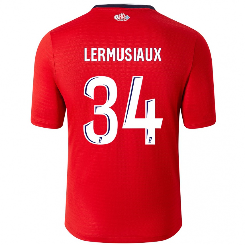 Kids Football Chrystal Lermusiaux #34 Red White Home Jersey 2024/25 T-Shirt Australia